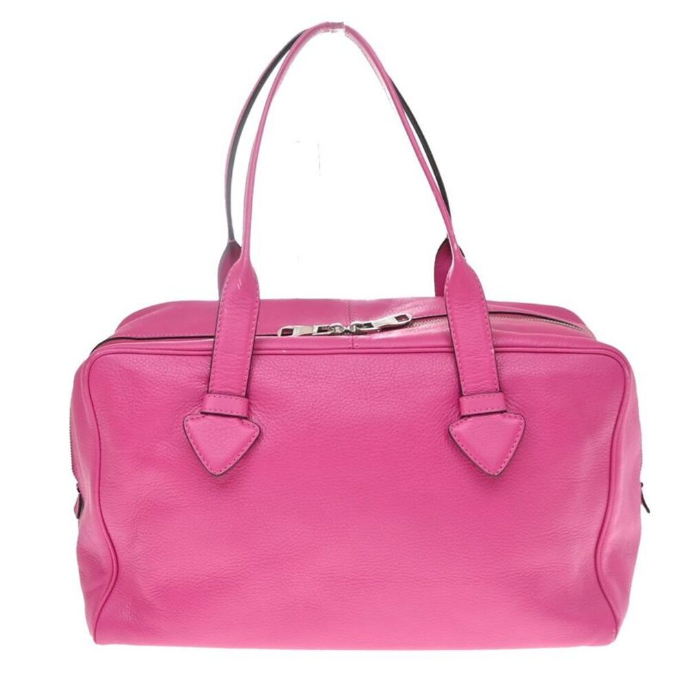 Loewe Heritage Boston Leather Pink Leather Handbag - Picture 2 of 14
